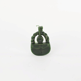 Свеча формовая Замок с ключем, ЗЕЛЕНЫЙ