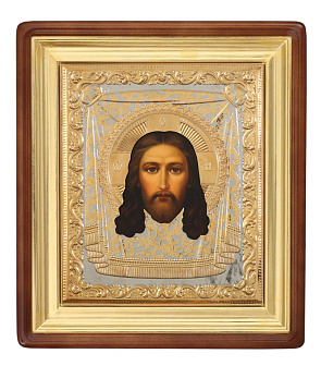 Икона живописная в киоте 24х30 масло, риза №248, киот №1 Спас Нерукотворный