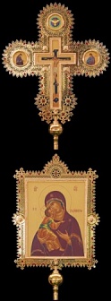Крест-икона №12а запрестольная выпиловка гравировка фото на пластике