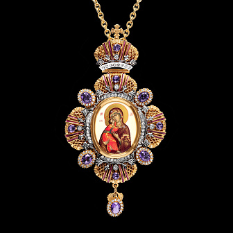 Панагия №28 эмаль / золочение, серебрение