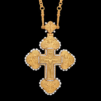 Крест наперсный №181 гальванопластика / золочение