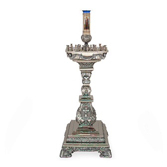 Подсвечник 48 свечей медно-латунный гальванопластика серебрение чернение