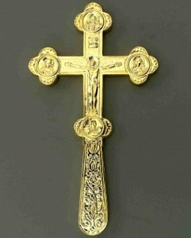 Крест водосвятный с золочением