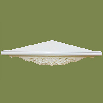 Полка под иконы 1 ярусная угловая малая фигурная белая 18135-1Б_KRA