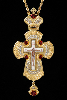Крест наперсный №64 / золочение / серебро (УИН)