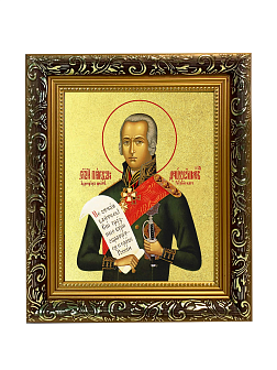 Икона "Феодор Ушаков", св. прав., воин, с золочением поталью, 09112-УЛ