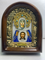 045 Именная икона Вероника Едесская бисер, дерево 045 Именная икона Вероника Едесская бисер, дерево