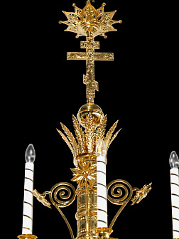 Паникадило 2 яруса 24 свечи чеканное золочение Паникадило 2 яруса 24 свечи чеканное золочение