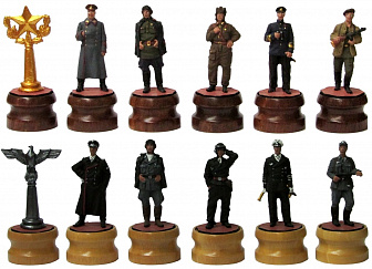 Шахматы исторические эксклюзивные с фигурами из цинкового сплава покрашенными в полу коллекционном качестве