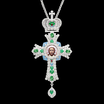 Крест наперсный №164 / золочение / серебро эмаль (УИН)