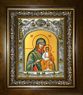 Икона Божией Матери освященная ''Милостивая'', в деревянном киоте