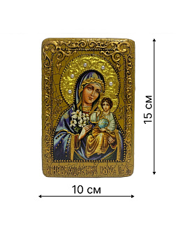 Икона Пресвятой Богородицы НЕУВЯДАЕМЫЙ ЦВЕТ (ПОДАРОЧНАЯ, РУЧНАЯ РАБОТА)
