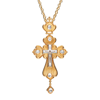 Крест наперсный №162 гильяш / золочение