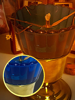 Набор для молитвы: лампада синяя, ладаница-паучок, ладан 10 гр, масло лампадное 0,3 л Набор для молитвы: лампада синяя, ладаница-паучок, ладан 10 гр, масло лампадное 0,3 л