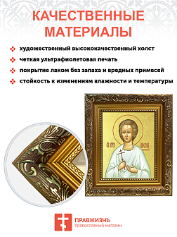 Икона "Артемий Веркольский", св. прав., с золочением поталью, 09А9-УЛ Икона "Артемий Веркольский", св. прав., с золочением поталью, 09А9-УЛ