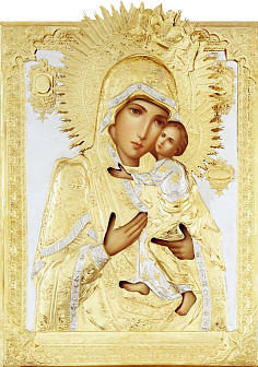 Икона живописная Божией Матери «Толгская» 50х60, масло, риза №165, золочение