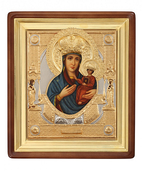 Икона живописная в киоте 40х50 масло, риза №123, киот №1 Ченстоховская БМ Икона живописная в киоте 40х50 масло, риза №123, киот №1 Ченстоховская БМ