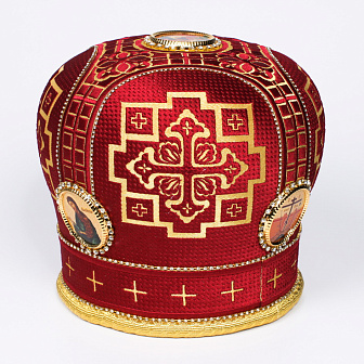 Митра №101 глазет бордовый