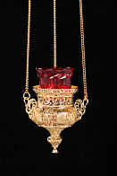 Лампада подвесная №4 литье / золочение