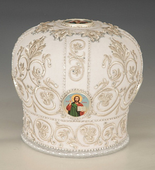 Митра №035 бархат вышивка а/м канитель фоторамки стр.дор., стразы в футляре