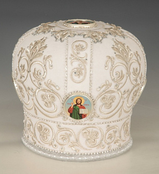 Митра №035 бархат вышивка а/м канитель фоторамки стр.дор., стразы в футляре