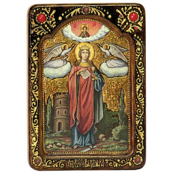 Икона из дуба ''Великомученица Варвара''