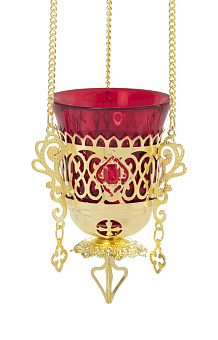 Лампада подвесная с украшением эмаль