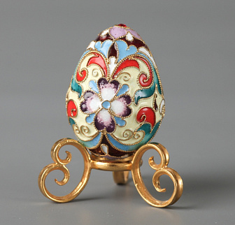 Яйцо пасхальное филигрань, эмаль малое / золочение