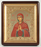 Икона в киоте 18х24 фигурный, темпера №8, рамка фигурная, золочёная Семистрельная БМ 1