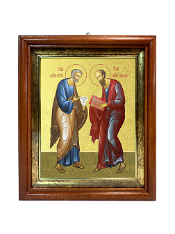 Икона "Петр и Павел", свв. апостолы с золочением поталью, 09083-УЛ