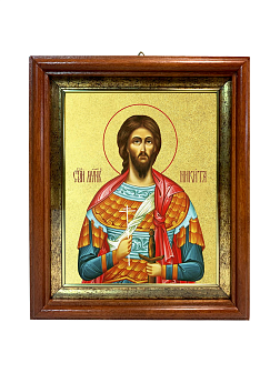 Икона "Никита Готфский (Константинопольский)", св. вмч., с золочением поталью, 09Н6-УЛ