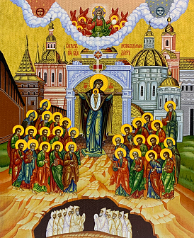 Икона Непроходимая Дверь Божия Матерь на холсте в киоте 1106 0343_KRA Икона Непроходимая Дверь Божия Матерь на холсте в киоте 1106 0343_KRA