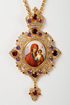 Панагия. №193 золочение, деколь, камни