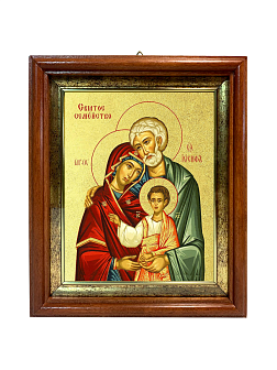 Икона "Святое Семейство" с золочением поталью, 07007-УЛ
