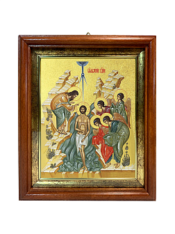 Икона Крещения Господня (Богоявления) с золочением поталью, 05107-УЛ