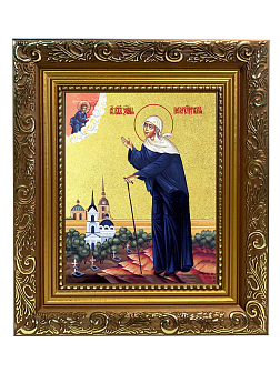 Икона "Ксения Петербуржская", св. блаж., с золочением поталью, 10028-УЛ Икона "Ксения Петербуржская", св. блаж., с золочением поталью, 10028-УЛ