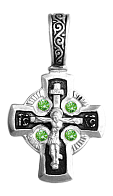 Крестик нательный православный серебряный