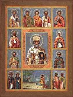 Николай чудотворец с Избранными Святыми, икона