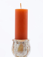 Свеча формовая пеньковая (10см, D35, 5ч), ОРАНЖЕВАЯ Свеча формовая пеньковая (10см, D35, 5ч), ОРАНЖЕВАЯ