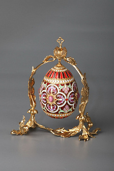 Яйцо пасхальное филигрань, эмаль подвесное / золочение