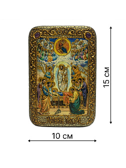 Настольная икона ''Вход Господень в Иерусалим'' на мореном дубе