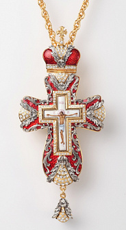 Крест наперсный №36 / золочение / серебро эмаль (УИН)