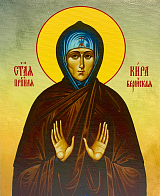 Икона Кира Берийская Преподобная на холсте 156 030667_KRA