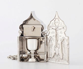 Дароносица №5 никель серебрение эмаль