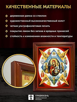Икона Божией Матери Неопалимая Купина с золочением, деревянная рамка со стеклом 15х18х2 см 181 Икона Божией Матери Неопалимая Купина с золочением, деревянная рамка со стеклом 15х18х2 см 181