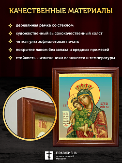 Икона Божией Матери Достойно Есть, деревянная рамка со стеклом 15х18х2 см 1138 Икона Божией Матери Достойно Есть, деревянная рамка со стеклом 15х18х2 см 1138