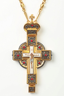 Крест наперсный №68 / золочение / серебро гильяш (УИН)