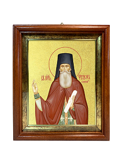 Икона "Феодор Санаксарский", св. прп., с золочением поталью, 09Ф4-УЛ