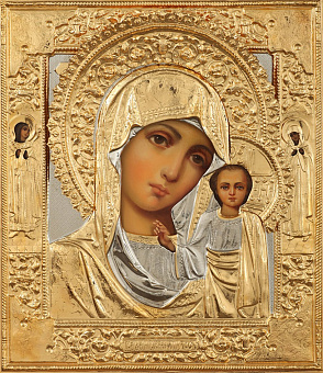 Икона живописная Божией Матери «Казанская» 24х30, масло, риза №88, золочение