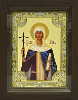 Икона освященная Нина равноапостольная в деревянном киоте